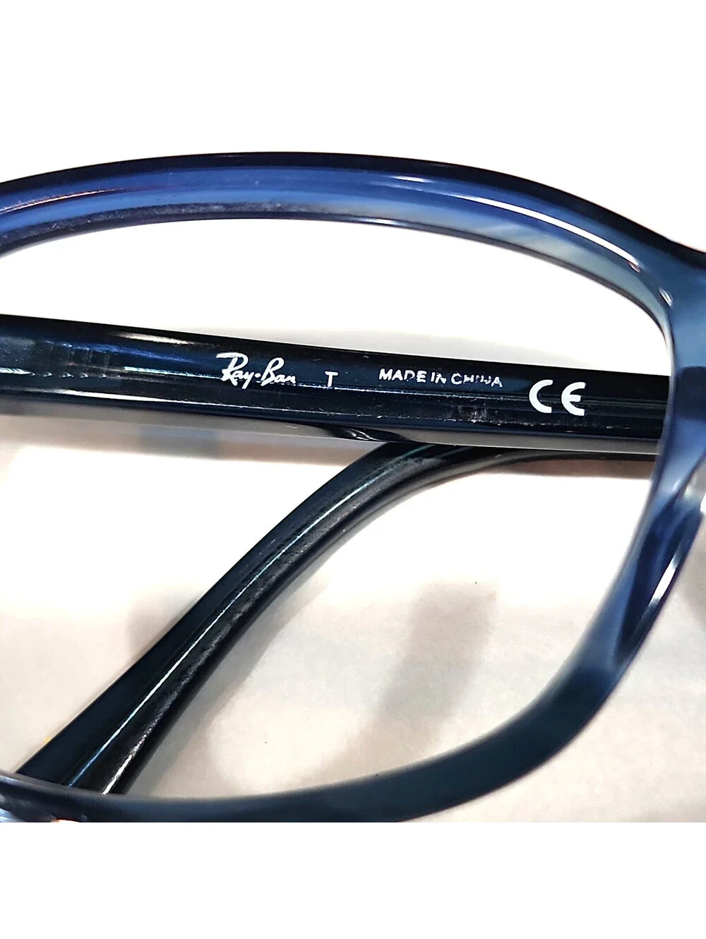 Ray Ban RB5362 8067 Glossy Blue Fade Square Eyeglasses Frame 52-17 140